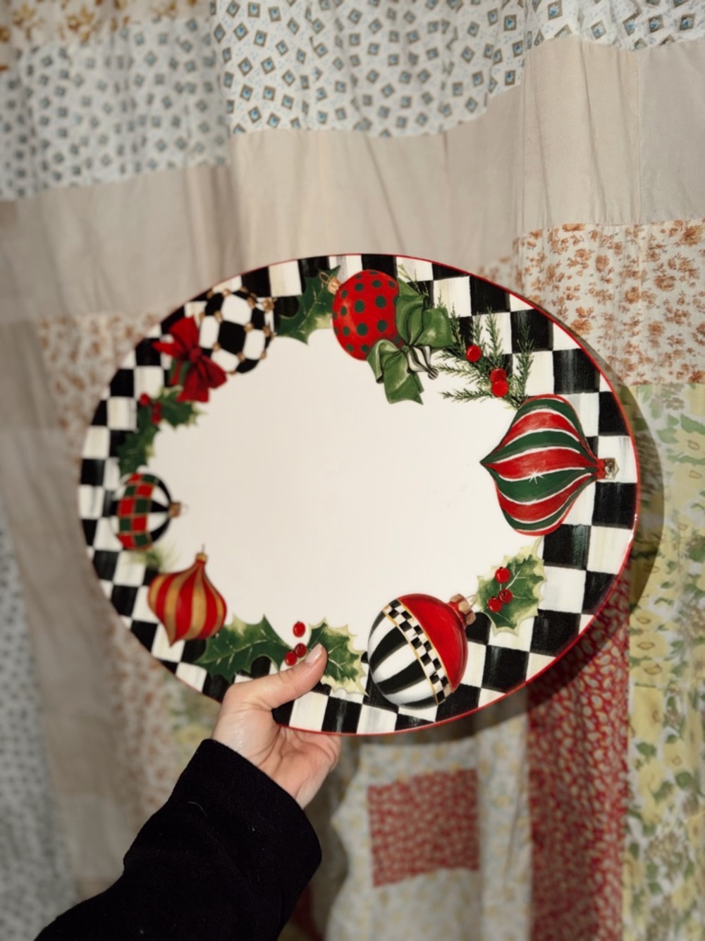 Mackenzie Childs Deck the Halls Platter